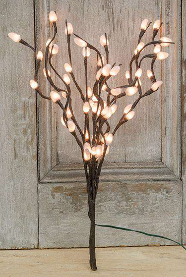 Pussy Willow Lighted Branch - Electric - 19-3/4